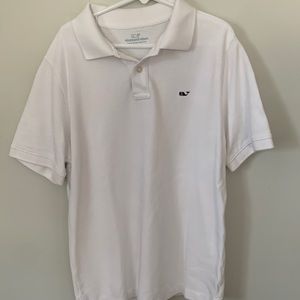 White vineyard vines polo- boys M